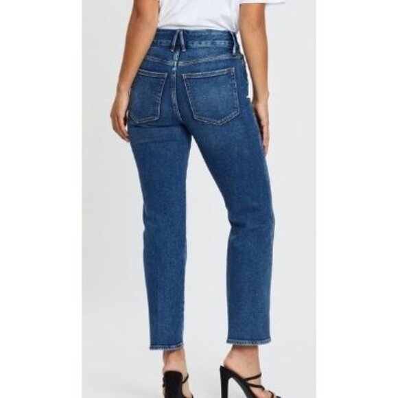 Good American Good Straight Twisted Seam Jeans-sz 27 - Picture 2 of 10